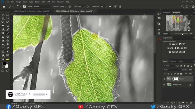 Color splash Effect in Adobe Photoshop | Photoshop Manipulation | Geeky GFX смотреть онлайн