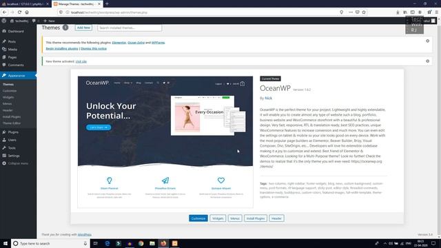 wordpress tutorial for beginners in hindi 2020 elementor installation plugins/ocean wp installation смотреть онлайн