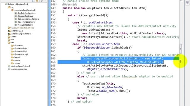 lesson17 08 AddressBook java Updated Activity method onOptions смотреть онлайн