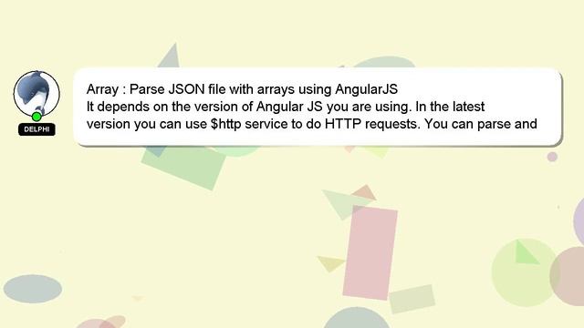 Array : Parse JSON file with arrays using AngularJS смотреть онлайн