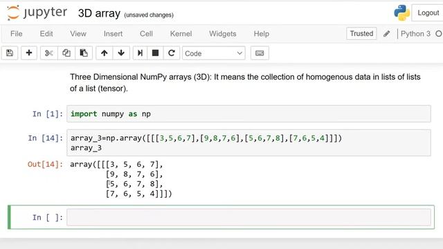 What 3D array in Numpy: Lesson 2 смотреть онлайн