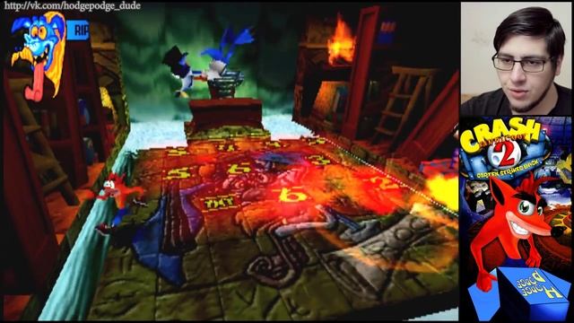 Hodgepodgedude прохождение Crash Bandicoot 2 [PSOne, HD, перевод] #4 БОСС Ripper Roo