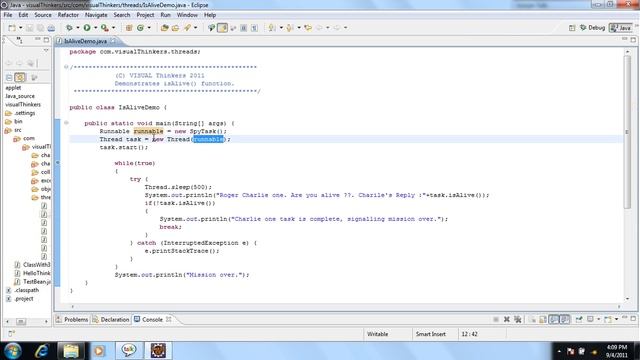 EasyJavaTutorials.in | Java Hindi Tutorial | JAVA Thread | Java isAlive() function demostration смотреть онлайн