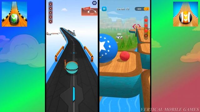 Sky Rolling Balls Vs Sky Ball Jump - Going Ball 3D