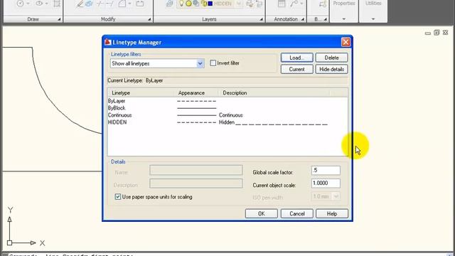 AutoCAD Tutorials - Using the Linetype Manager смотреть онлайн