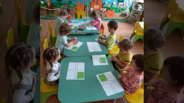 В младшей группе "Колобок", прошло занятие - аппликация «Флаг Белгородской области» смотреть онлайн