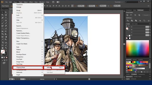 illustrator Tutorial - Cropping Images with Clipping Mask смотреть онлайн