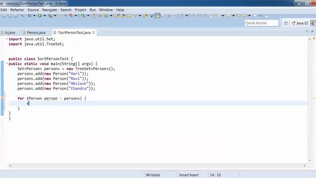 Comparable Interface In java смотреть онлайн