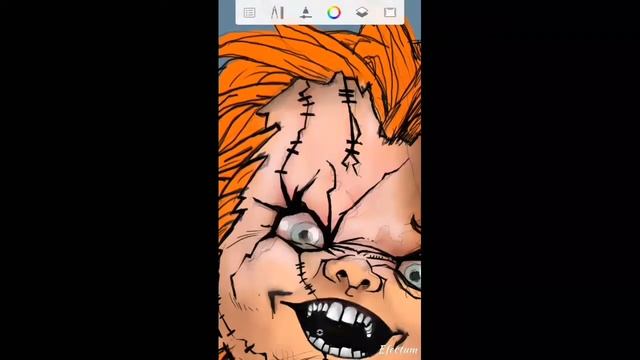 Autodesk Sketchbook pro Android galaxy speed paint Chucky смотреть онлайн