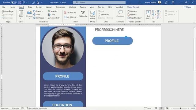 Resume Template Word DOWNLOAD FREE ⬇ (2023) ? - Blue Resume Design ✪ DOCX ✪ смотреть онлайн