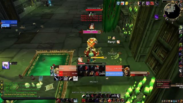 WoW Classic - Scholomance DUO Dark Rune Farm - Warrior POV