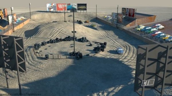 Ready! Get Set! GO! Chester Whipplefilter is Lightning McQueen the Legendary Hudson Hornet! RACE