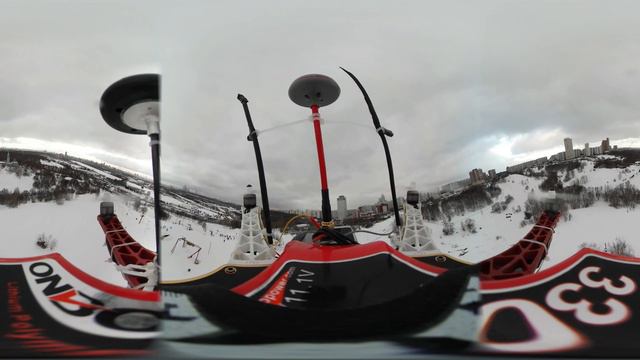 360° Сферическое видео. Заснеженные Крылатские холмы. смотреть онлайн