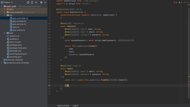 NestJS API Authentication using JWT Tokens смотреть онлайн
