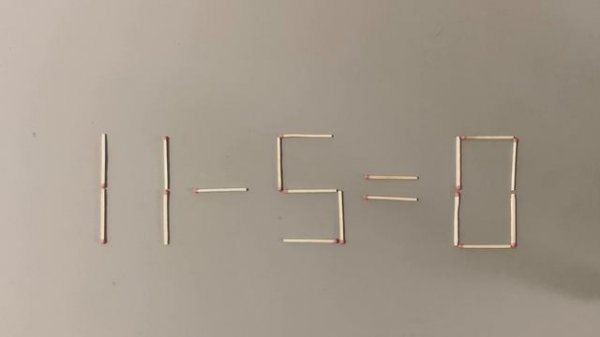 PUZZLE. Move 1 match to make the equality correct! #pazzel #challenge #logic