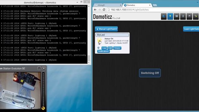 Domoticz GPIO implementation demo смотреть онлайн