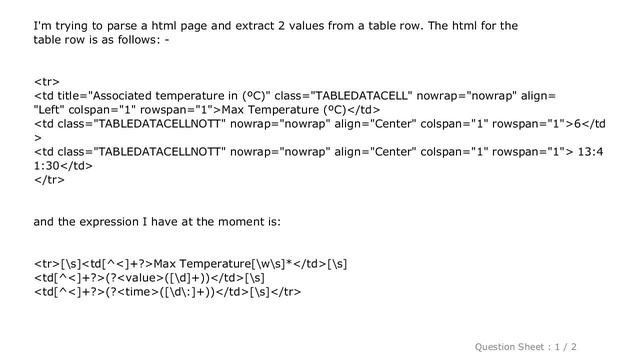 HTML : regex for html parsing (in c#) смотреть онлайн