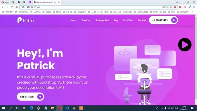 Bootstrap 5 & SASS (Build a Complete Portfolio Website ) -#6 смотреть онлайн