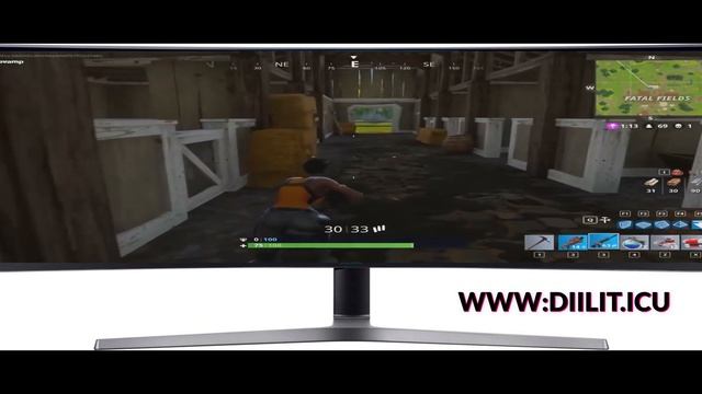 Fortnite on Super Ultra-Wide Monitor 49" смотреть онлайн