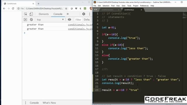 Conditionals | if else | ? : | switch | Nullish coalescing operator, ?? | 07 JavaScript Tutorials смотреть онлайн