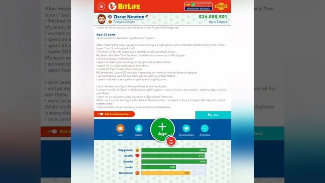 Bitlife completing the globetrotter challenge смотреть онлайн