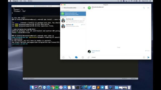 [Tutorial] Come creare un Bot per Telegram in NodeJS - Bot Meteo смотреть онлайн