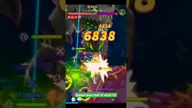 summoners War chronicles Hall of wind 10 speed team lupinus 0 SKILL up смотреть онлайн