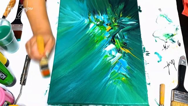 Abstract Painting Easy For Begginers. Palette Knife. Acrylic Painting Based On @maasstube Idea