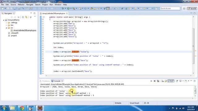 How to check the Index Position of the Object in the ArrayList? | Java Collection Framework смотреть онлайн