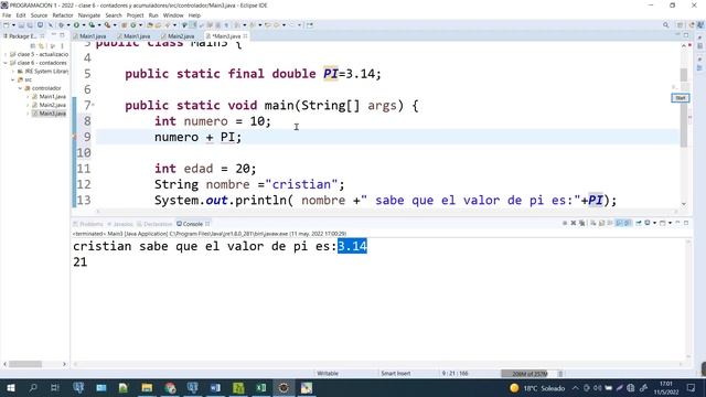 constantes en java ejemplo PI CANTIDAD Y NOMBRELOCAL смотреть онлайн