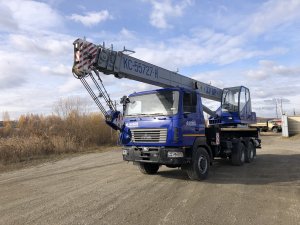 Автокран МАЗ КС-55727-Н Зубр 25т, 6х6, 28м стрела, 4 секции, коробчатого типа, ЯМЗ 536, 330 лс