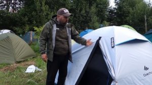 Quechua Arpenaz 3 Fresh s black: трехместная кемпинговая палатка  от Декатлона, блиц обзор
