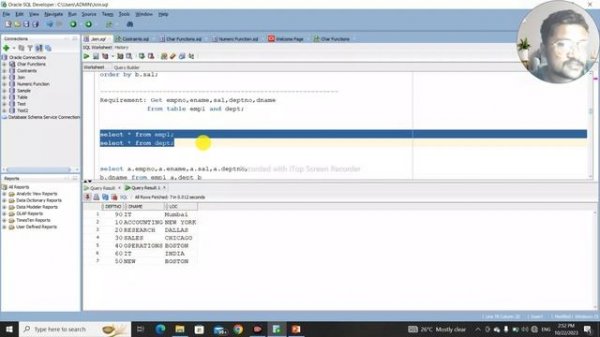 Join in Oracle PL/SQL 1 | Join in SQL
