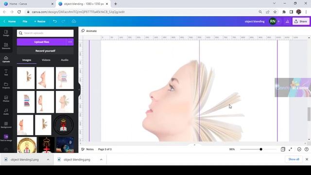 Blending 2 objects in Canva Tutorial смотреть онлайн