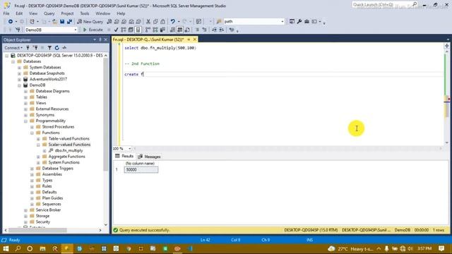 SQL Server - Scalar Function | User-Defined function смотреть онлайн