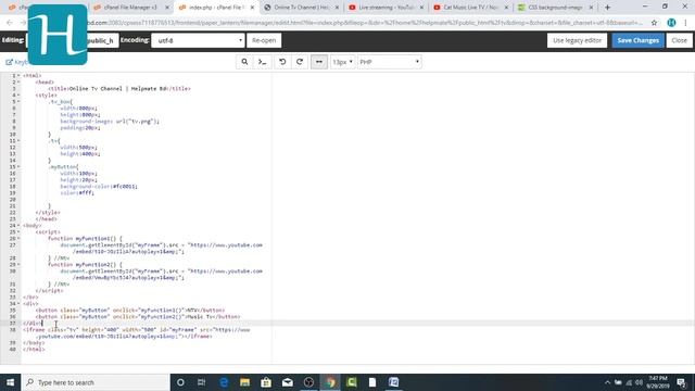 How to create an online TV channel Uses HTML + JavaScript + CSS смотреть онлайн