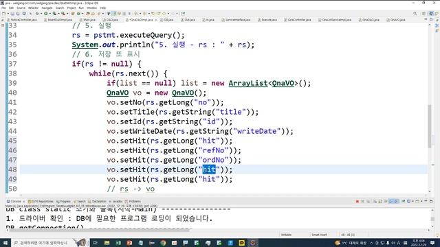 Webjjang JAVA ver.2022.11 17-07 JDBC 응용 - Qna - QnaController로 데이터 가져와서 출력하기(웹짱과 함께하는 자바2211) смотреть онлайн