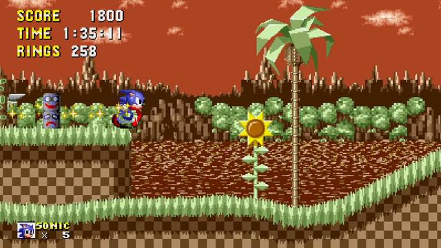 Sonic 1 Megamix v3.0 - Genesis Plus GX Wide Demo смотреть онлайн