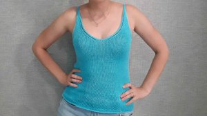 Летняя майка спицами. Мастер-класс. Вязание