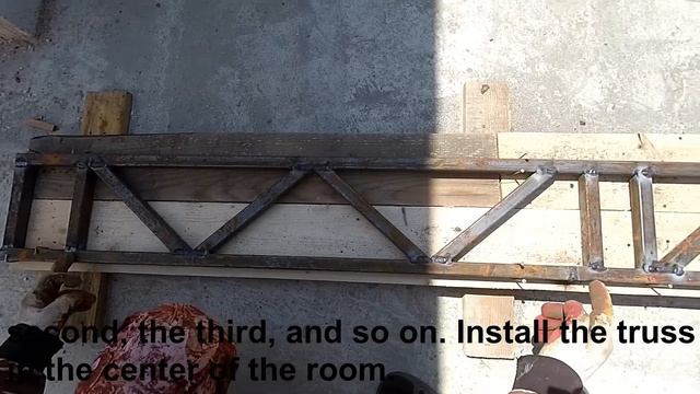 Перекрытие большой площади потолка с помощью металлической фермы. смотреть онлайн
