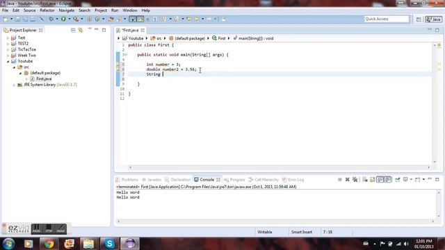 Java - 2: Print types and Variables смотреть онлайн