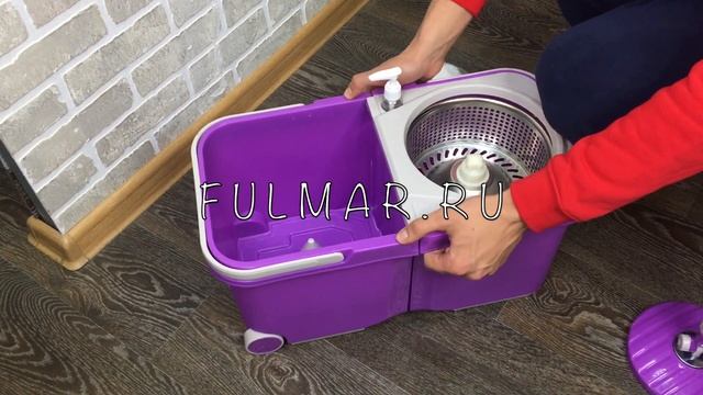 комплект для уборки на колёсах: ? ?  отжим и полоскание Spin Mop как собрать швабру?