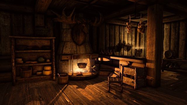 Skyrim Music and Ambience - Cozy Cabin смотреть онлайн