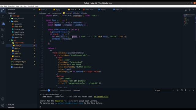 Todo List App Tutorial With React JS - Beginner React JS Project Tutorial Using Hooks смотреть онлайн