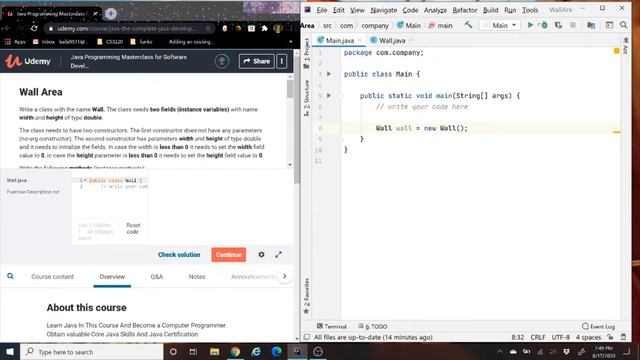 Wall Area Program (Quick & Easy OOP, SOLVED)[#31) - Java Coding Exercise Problem смотреть онлайн