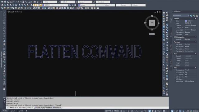 AutoCAD , Map 3D and Civil 3D - FLATTEN Command смотреть онлайн