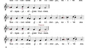 Великое славословие Византийский распев (глас 3)