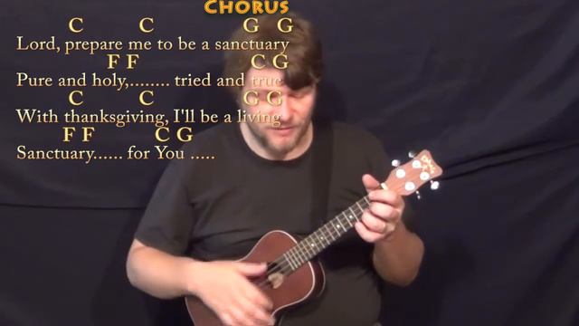 Sanctuary (Praise Song) Ukulele Cover Lesson in C with Chords/Lyrics смотреть онлайн