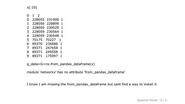 Pandas : AttributeError: module 'networkx' has no attribute 'from_pandas_dataframe' смотреть онлайн