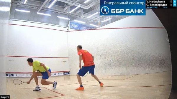 Корт 1. Турнир по сквошу BBR Bank SPB CUP 2022, день 1, 26.11. Сквош-клуб RC Club.